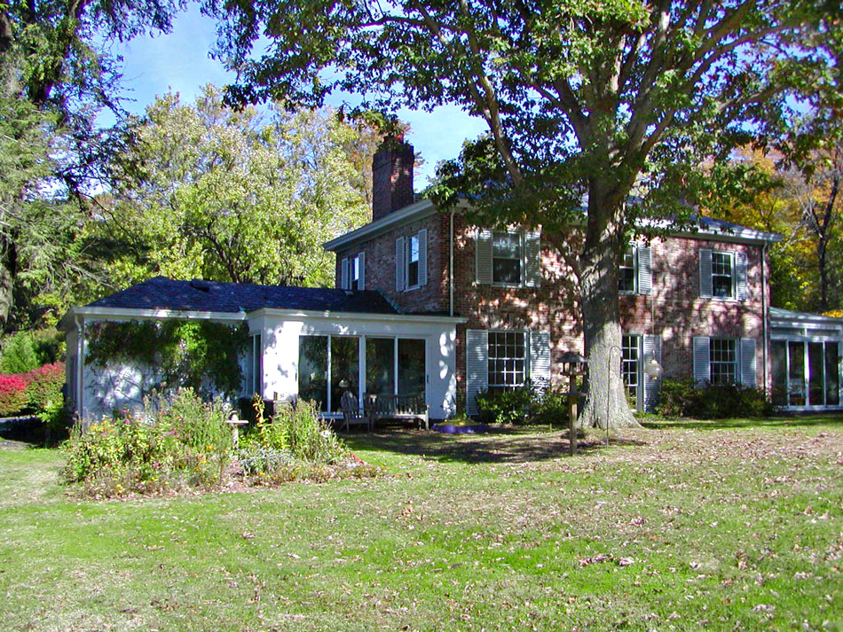 brick residence back view- before renovation