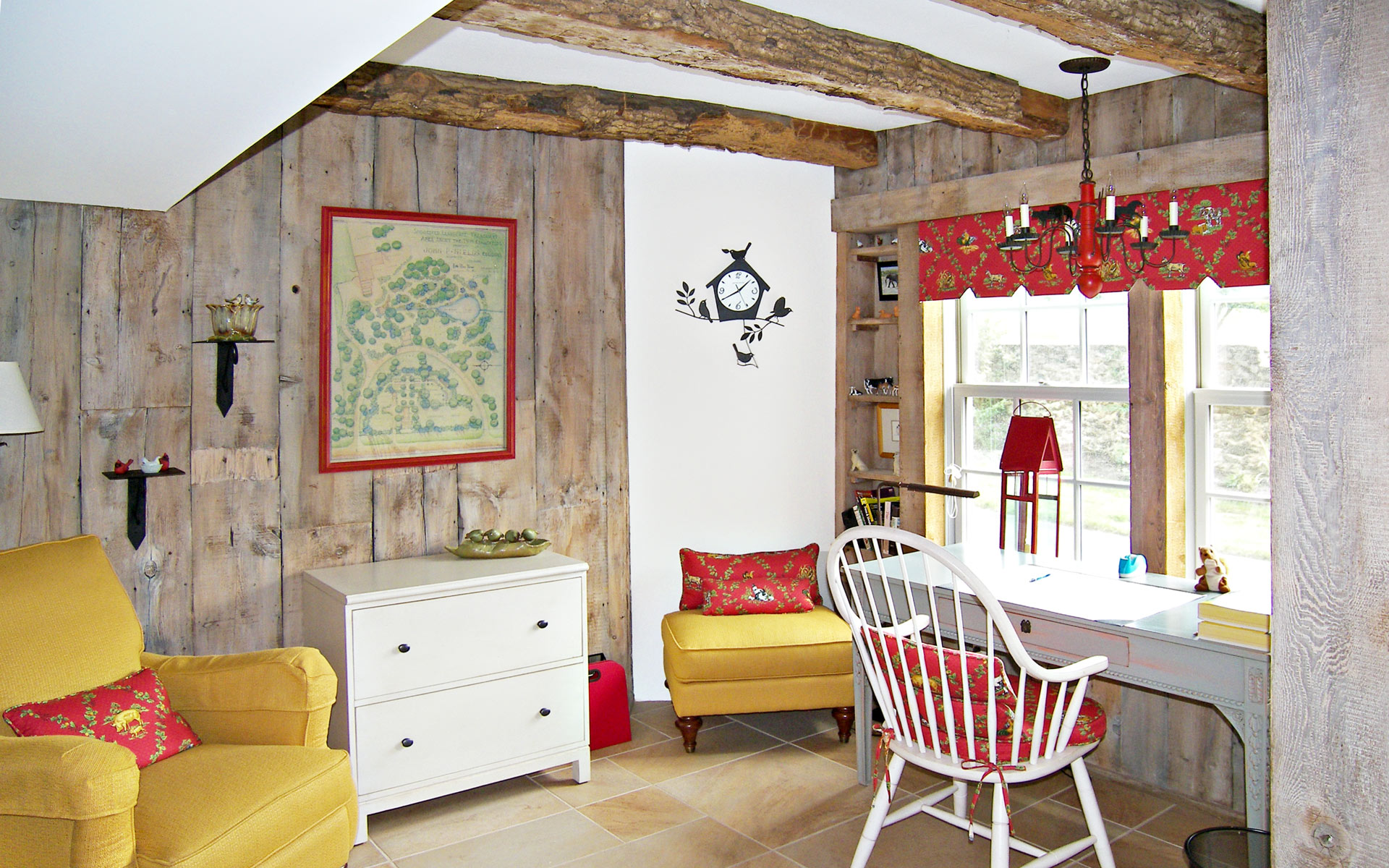 Office room with original beams