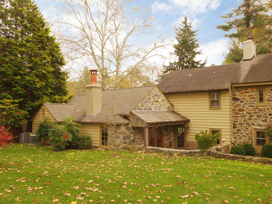 back of house with finished addition