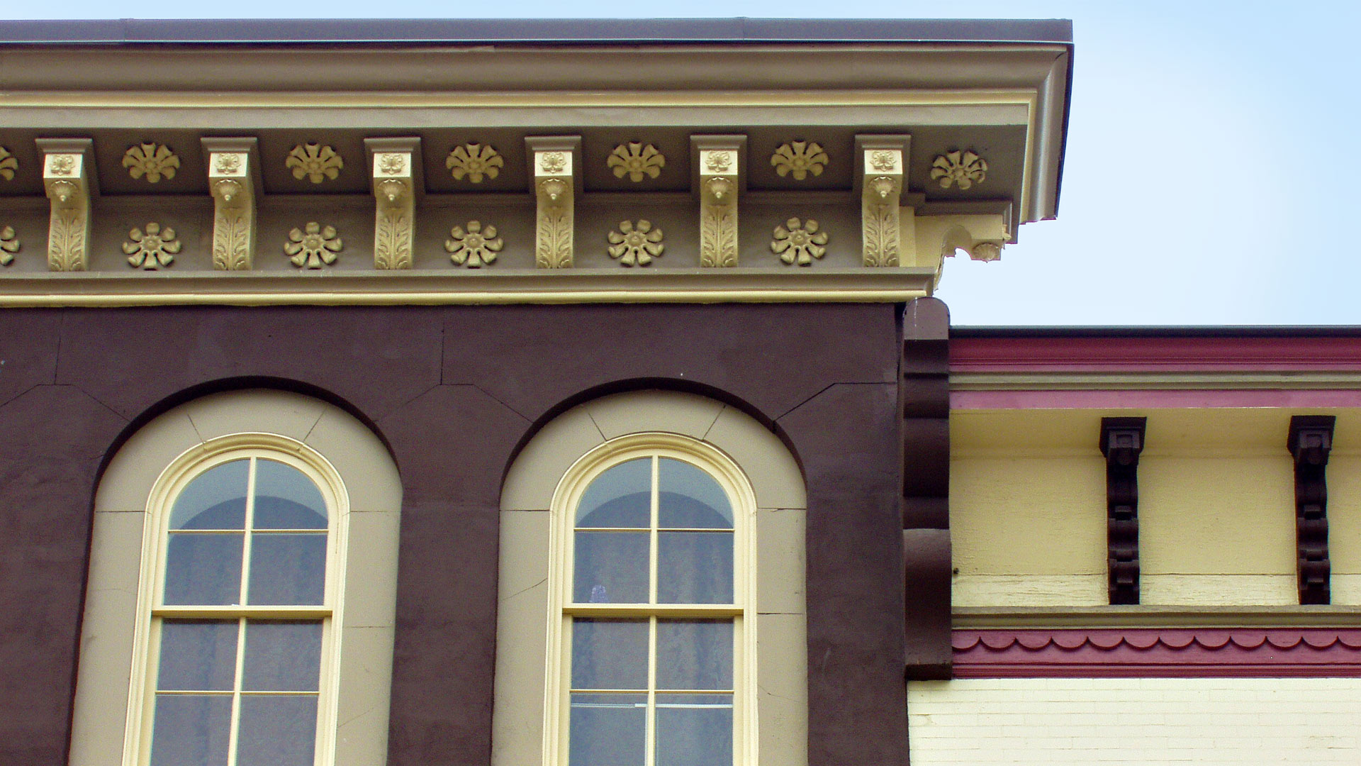restored cornice detail