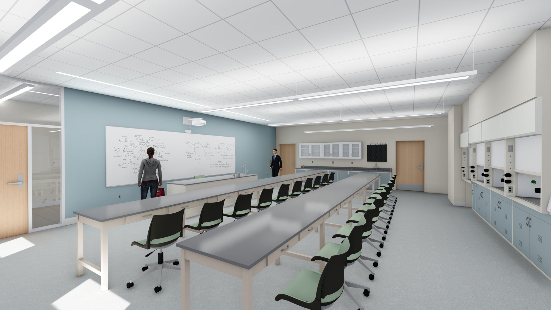 3-D rendering of chemistry lab- Wilmington University
