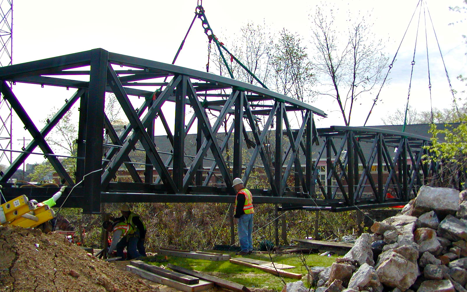 bridge being installed
