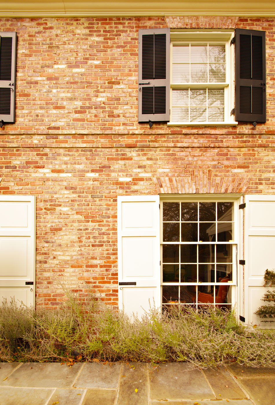 brick and shutters details